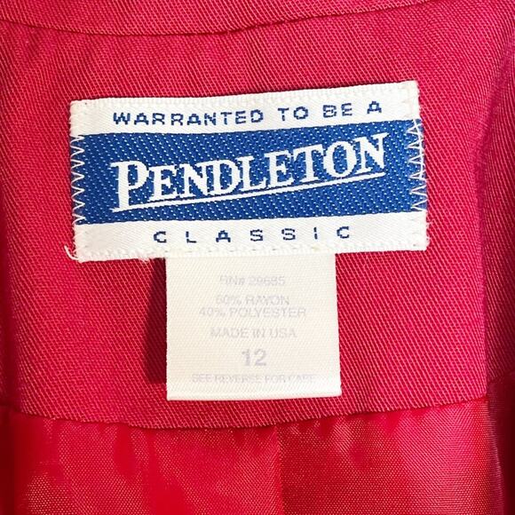 Pendleton Vintage Red Short Sleeve Suit Jacket - Picture 10 of 10